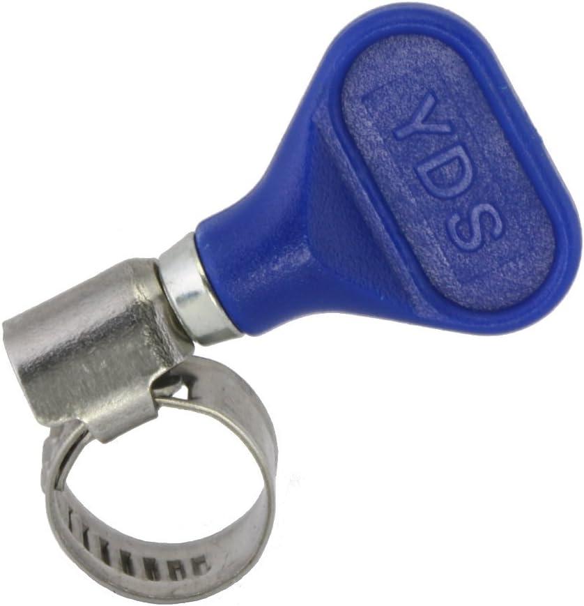 YDS Butterfly Stainless Steel W2 Hose Clamp, Turn Key, 8-12 mm (5/16" to 1/2") Diameter Ranger, 9 mm Bandwidth (Pack of 10)