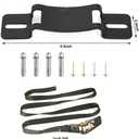 Propane Tank Holder Cylinder Wall Mounted Brackets, Ratchet Straps6.6ft , Steel Gas Cylinder Holder, Heavy Duty Gas Cylinder Holder Wall-Mounted Bracket (White 1)