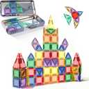 Magnetic Tiles, 70pcs Building Blocks with Storage Case, Toddler Toys Magnetic Blocks, Toys for Ages 3-5 4-8 Boys Girls,for Preschool Learning Birthday