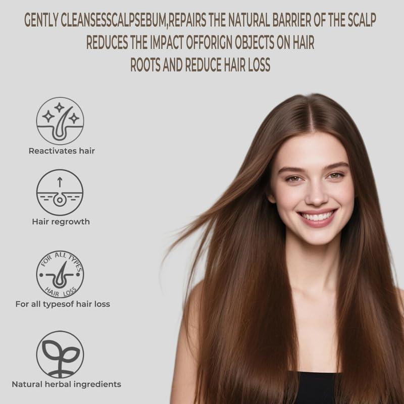 3 x Root Activator Hair Loss Thickening Shampoo for Hair Regrowth, Unisex, Natural Formula for Men and Women1 PCS