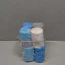 Blue Crepe Paper Streamers 16 Rolls 328ft, Silver White Crepe Paper for Birthday Party Decorations, Wedding Anniversary Engagement Baby Shower Decors DIY Supply for Flower Making (1.8 in x 82 Ft/Roll)