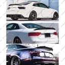 Real Carbon Fiber Rear Spoiler Compatible with 2008-2016 Audi A5 2-Door Coupe B8 B8.5, PSM Style High Kick Duckbill Trunk Tail Deck Lid Wing Lip Ducktail Man Gift