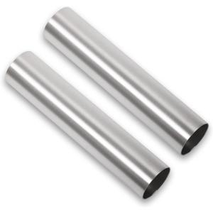 2.5 Inch 63mm OD Aluminum Intercooler Pipe Piping Air Intake Tube Straight 11.8" 300mm Long, Brushed Finish, Pack of 2