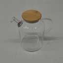 CnGlass Glass Teapot Stovetop Safe,50.7oz Clear Glass Pitcher with Removable Filter Spout for Loose Leaf and Blooming Teabag