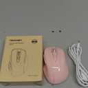 TECKNET Rechargeable Wireless Mouse, 2.4G Silent Mouse, Quiet Click, 6 Adjustable 4800 DPI, Cordless Computer Mouse, Ergonomic Mouse for Laptop, 6 Buttons USB-A Mouse for Chromebook, Ergo Grip - Pink