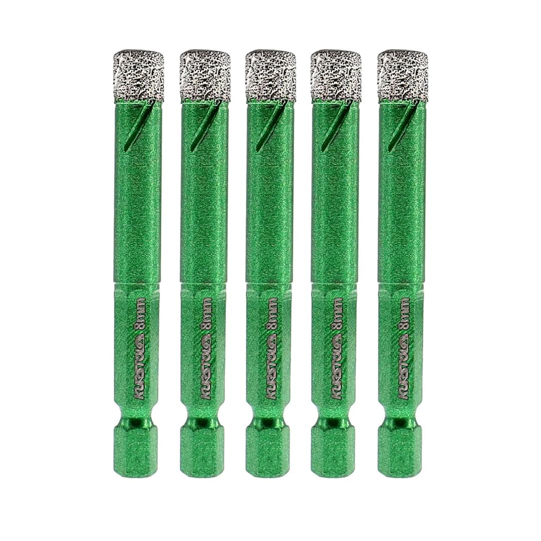 Porcelain Tile Diamond Drill Bits - Dry Diamond Hole Saw Set for Ceramic Marble Granite Stone,Diamond Core Drill Bit Kit Quick Change Shank Fixed on Drills,No.K2(5pcs 8mm) Porcelain Tile Diamond Drill Bits - Dry Diamond Hole Saw Set for Ceramic Marble Granite Stone,Diamond Core Drill Bit Kit Quick Change Shank Fixed on Drills,No.K2(5pcs 8mm)
