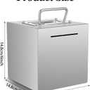Metal Piggy Bank for Adult, 6 Inch Large Cube Stainless Steel Piggy Bank Safe for Cash Coin, Reusable Money Saving Box, Openable