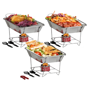 Alpha Living Disposable Chafing Dish Buffet Set with Fuel Cans