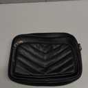 CHOLISS Quilted Crossbody Bags for Women RFID Vegan Leather Travel Purse Small Shoulder Handbags with Built in Wallet (Black)