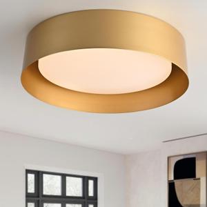 Bargeni Flush Mount Ceiling Light, 12.5 inch LED Ceiling Light Fixture, Polished Gold Finish, Dimmable/3000K/18W, Outdoor Flush Mount Lighting Fixture