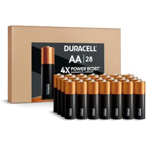 Duracell Optimum AA Batteries with 4x Power Boost Ingredients, 28 Count (Pack of 1), Re-closable pack for a quick, easy access and organized storage, Double A Battery with Long-Lasting Power