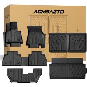 Floor Mats & Cargo Liner & Backrest Mat for BMW X7 2019-2026 (Only 7-Seater, Not for 2021-2022 X7 50i / 2025 X7 40i) | Custom Fit 2026 BMW X7 G07 Accessories All Weather Floor Mats Cover Protector
