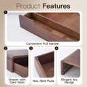 Acacia Wood Coffee Pod Organizer, K Cup Holder Organizer for Counter, K Cup Drawer Coffee Maker Machine Stand, 35 Pack K Pod Holder, (black walnut)