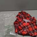 MYHALF Christmas Pajamas for Women Long Sleeve Pajama with Pockets Button Down Pjs Sets V Neck Fall Pj Lounge Set Red Black, Size L