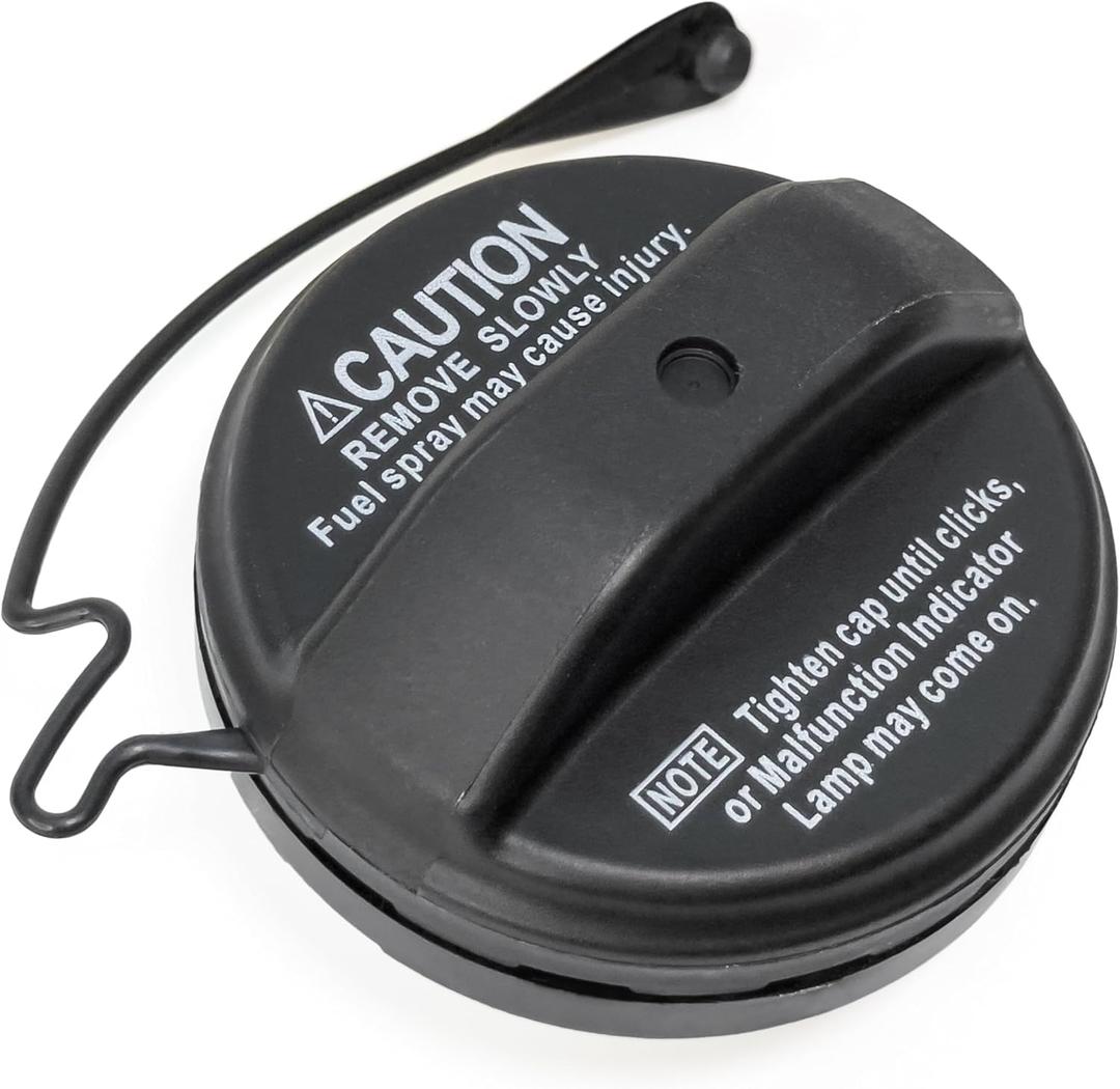 Click&Fit Gas Tank Cap replacement for Toyota and Lexus from 2002 to 2009  Fuel tank cap with tether and gasket replaces 77300-33070, 77300-47010, Black