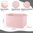 OIASKET Large Blanket Basket, Blanket Storage Living Room, Rectangle Woven Baskets for Storage Toys, Towels, Dirty Clothes Organizer Bins (Pink)