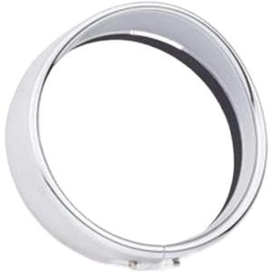LeosHi Motorcycle 5.75" Headlight Lamp Bezel Trim Ring Black/Chrome Compatible with Sportster XL 883 883N 1200 Dyna Softail FXLR FXST FXSTB (Color : Chrome)