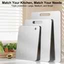 Titanium Cutting Board for Kitchen, Non Stick Chopping Board, Upgrade Double Sided Food-Grade Titanium Board for Kitchen for Meat Cheese Vegetable (Medium)