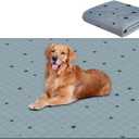 RIOUSSI Washable Pee Pads for Dogs, Reusable, Absorbent, Leakproof, Non Slip Pet Puppy Pads for Potty Training. Gray Stars, 48x65 Inch (Pack of 1)