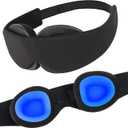 2026 Upgraded Sleep Mask for Dry Eyes Reusable Eye Mask for Men & Women 100% Blackout & Adjustable Moisture Goggle, Soft, Comfortable Ideal for Travel Black