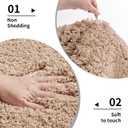 Disolla Beige Bathroom Rug 24x48 - Non-Slip Plush Thick Bath Mat, Highly Absorbent & Ultra Soft Fluffy Floor Mat, Machine Washable for Shower and Tub
