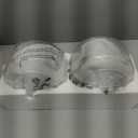 TOBUSA Semi Flush Mount Ceiling Light 2 Pack, Industrial Ceiling Light Fixture with Clear Glass Pendant Lamp Shade, Farmhouse Hallway Light Fixtures for Porch Kitchen Bedroom, E26 Bulbs Excluded