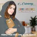 Heating Pad for Period Cramps & Menstrual Pain Relief, Cute Elephant Stuffed Animal Gift for Women Teen Girls Period Kit, Safe USB Powered Heat Pad for Car Travel (Heating Bear Beige)