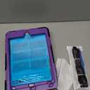 Timecity Case for iPad 9th/ 8th/ 7th Generation 10.2 inch - Heavy Duty Protective Cover with Screen Protector, Rotating Stand, Shoulder Strap & Pencil Holder | Kids-Friendly (Purple)