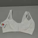 Fruit of the Loom Women's Comfort Front Close Sport Bra with Mesh Straps, White, 36