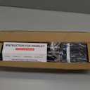 Matte Black Shower Curtain Rod,1 Inch Diameter Stainless Steel Adjustable Spring Tension Rods 32 to 68",with Holders,Anti-Slip,Curtain Rods No Drilling(1 Pack)