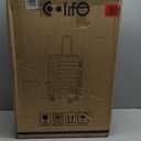 Coolife Larage Luggage Hardside Expandable Suitcase with Spinner Wheels Checked 28-InchTeal Blue