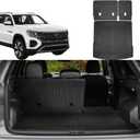 Cargo Liner for Volkswagen VW Atlas Cross Sport (5 Passenger Models Only) 2020-2024 2025 All Weather Cargo Mat, Fit TPE Anti-Slip Car Seat Back Protector Accessories (with Backseat Mat)