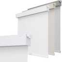 Joydeco No Drill Blackout Shades, Free-Stop Cordless Roller Shades, UV Protection, Thermal Insulated Blinds for Indoor Windows, Easy Install Window Blinds for Home and Office (White, 33" W X 75" H) (White (No Drill))