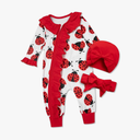 Preemie Newborn Baby Girl Romper 3-Piece Set, Size 60