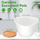 24 Pack Small Succulent Pots, Mini Ceramic Succulent Planter, White, 3 x 2.13 inches