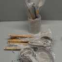 Umite Chef Kitchen Cooking Utensils Set, 33 pcs Non-Stick Silicone Cooking Kitchen Utensils Spatula Set with Holder, Wooden Handle Silicone Kitchen Gadgets Utensil Set (Khaki)