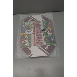 3 Pcs Football Party Supplies Kit, Large Tailgate Football Paper Food Tray Disposable Snack Serving Trays Birthday Tailgate Sports Game Party Decor and Favors (Artistic)
