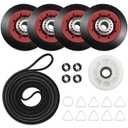 Upgrade 4392067 Dryer Repair Maintenance Kit -Perfect for Whirlpool Cabrio Duet Maytag Bravos XL Kenmore Elite Dryer Parts,with WPW10314173 Drum Roller&661570V Belt&Idler Pulley TOMOON