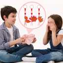 48 Pcs/24 Sets Valentine's Day Dinosaur Keychains Gift Crafts Dinosaur Nugget Cards and Beaded DIY Key Chain Making Kit Valentine Exchange Gifts for Classroom School Activities Party Favor