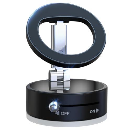 Vacuum Magnetic Suction Phone Holder,360 °Adjustable Car Phone Holder Foldable Hands-Free Suction Cup Car Phone Mount [96+LBS suction/2800gf magnetic], Suitable for iPhone 16 Pro Max 15 14 13 12 Plus 2pcs