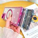 Fiyart Designed for iPhone 15 Case,Compatible with MagSafe Love Hearts Plating Soft Slim TPU Sparkle Rhinestone Glitter Shockproof Phone Bumper for Women Girls 6.1"-Hot Pink