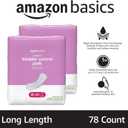 Incontinence Pads for Women, Postpartum, Long, Maximum Absorbency, Bladder Control, Unscented, 78 Count (2 Packs of 39)