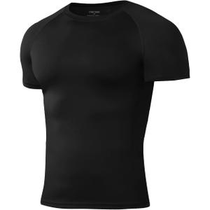 Niksa Men's Compression Shirts, Compression Shirts for Men Short Sleeve Athletic, Quick Dry Workout T Shirts Base Undershirt (Medium)