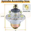 2 Pack AM144608 Spindle Assembly Kit Replace John Deere Spindle Assembly AM144608 John Deere AM144608 Spindle for John Deere S240, X350, X380, Z335E, Z355E, Z375R, Z525E ZTrak Mowers