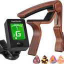 Guitar Capo with Guitar Tuner Clip Guitar Accessoriesor for Acoustic Ukulele