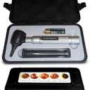 4th Generation Doctor Mom LED Pocket Pro Otoscope with Both Adult and Pediatric Disposable Specula Tips, Battery, and Protective Hard Plastic Case