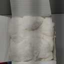 DEELAND Pack of 2 Faux Fur Plush Decorative Throw Pillow Covers Fuzzy Striped Soft Pillowcase Cushion Covers for Sofa Couch Bedroom 20x20 inch (Cream White)