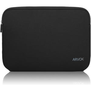 Arvok 11 11.6 12 Inch Laptop Sleeve Case for MacBook Air 12, Water-Resistant Neoprene Notebook Computer Tablet Sleeve, Carrying Bag Cover for Chromebook/HP/Dell/Lenovo/Asus/Acer, Black