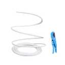 16ft Long 20mm Diameter Flexible Pipe PVC Tubing - Bendable Pipe Stem for Artificial Flowers Stem, Balloon Arches, Floral Wedding Decor, DIY Crafts, Cosplay Props (White (16ft+1PCS Tubing Scissor))