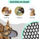 Dog Muzzle Medium Sized Dogs Anti Bite Bark Soft Air Mesh Muzzles Reflective Ajustable Full Coverage Dog Mouth Guard Cover for Grooming Scavenging Black, M